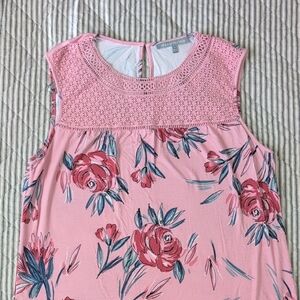 Daniel Rainn Cannie Lace Trim Knit Tank